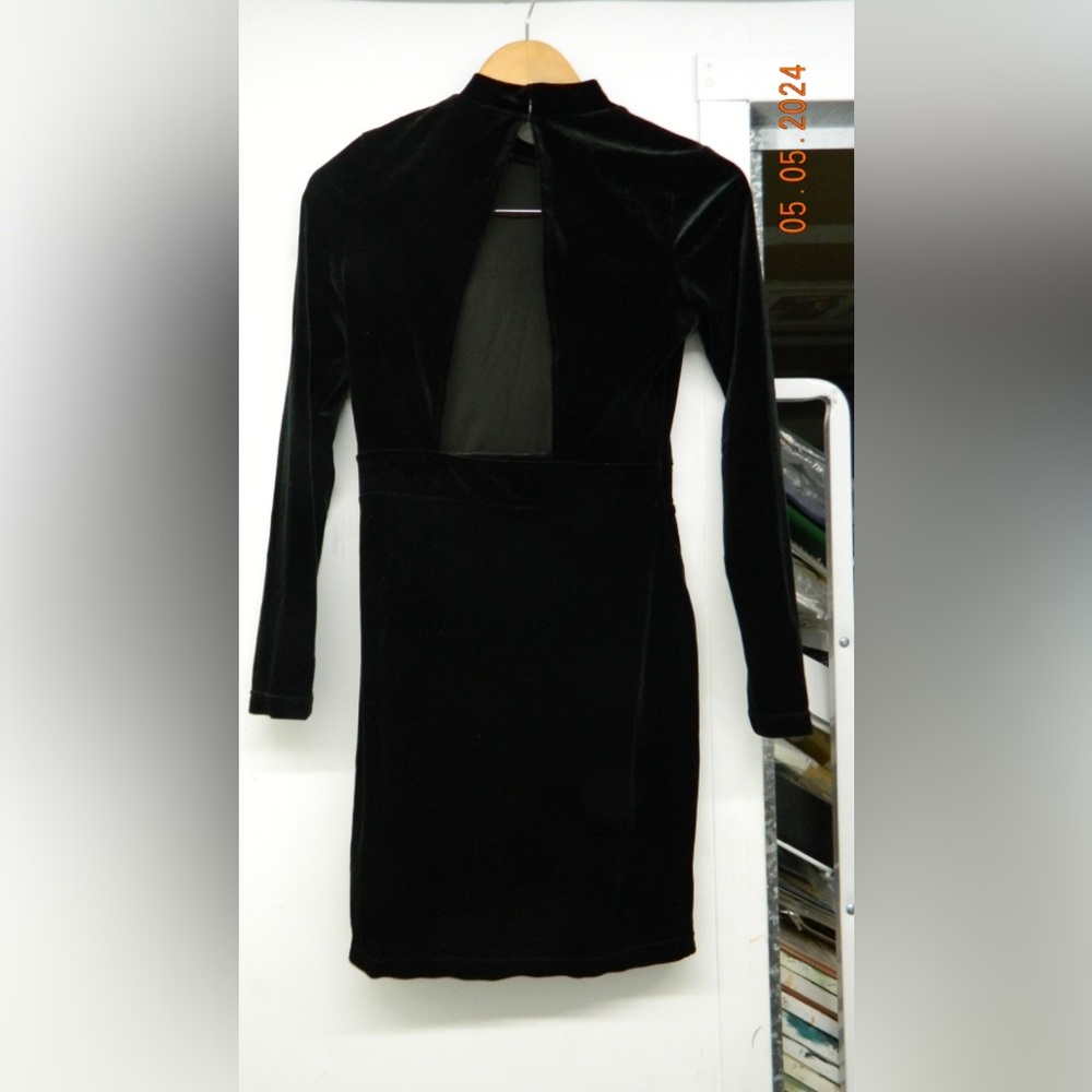 H&M velvet dress with back cut-out